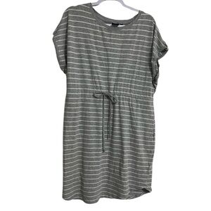 Rafaella T-shirt Dress White/Grey Striped Size XL
